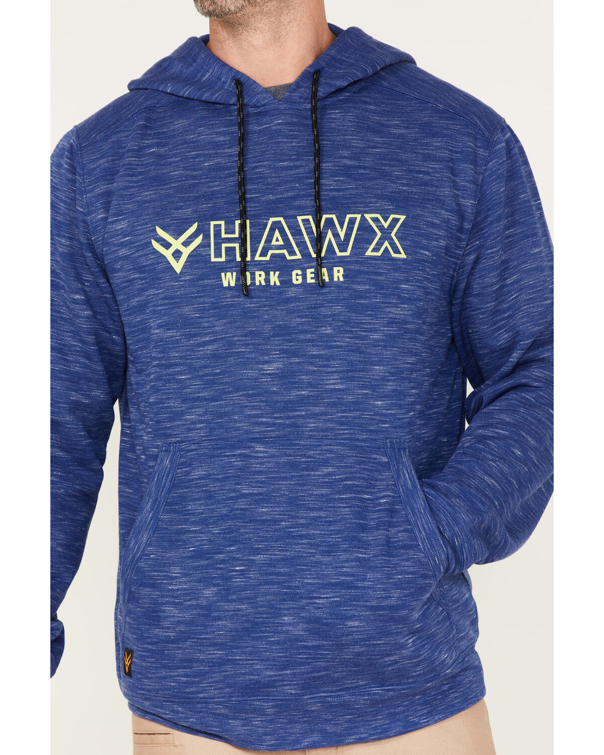 Image #3 - Hawx Men's Graphic Slub Pullover Hooded Work Sweatshirt, Bright Blue, hi-res