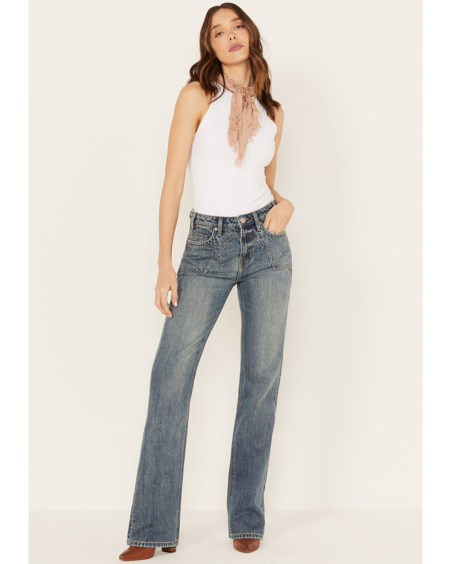 Rock & Roll Denim Girls' Pocket Bootcut Jeans