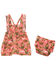 Image #2 - Wrangler Infant Girls' Horse Print Sleeve Dress And Diaper Set - 2 Piece, Coral, hi-res