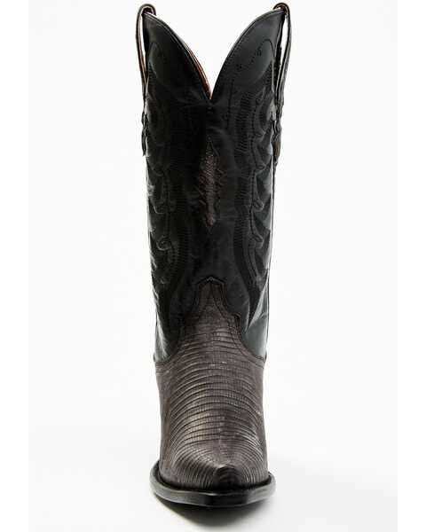 Image #4 - Dan Post Women's Exotic Lizard Western Boots - Snip Toe, Black, hi-res