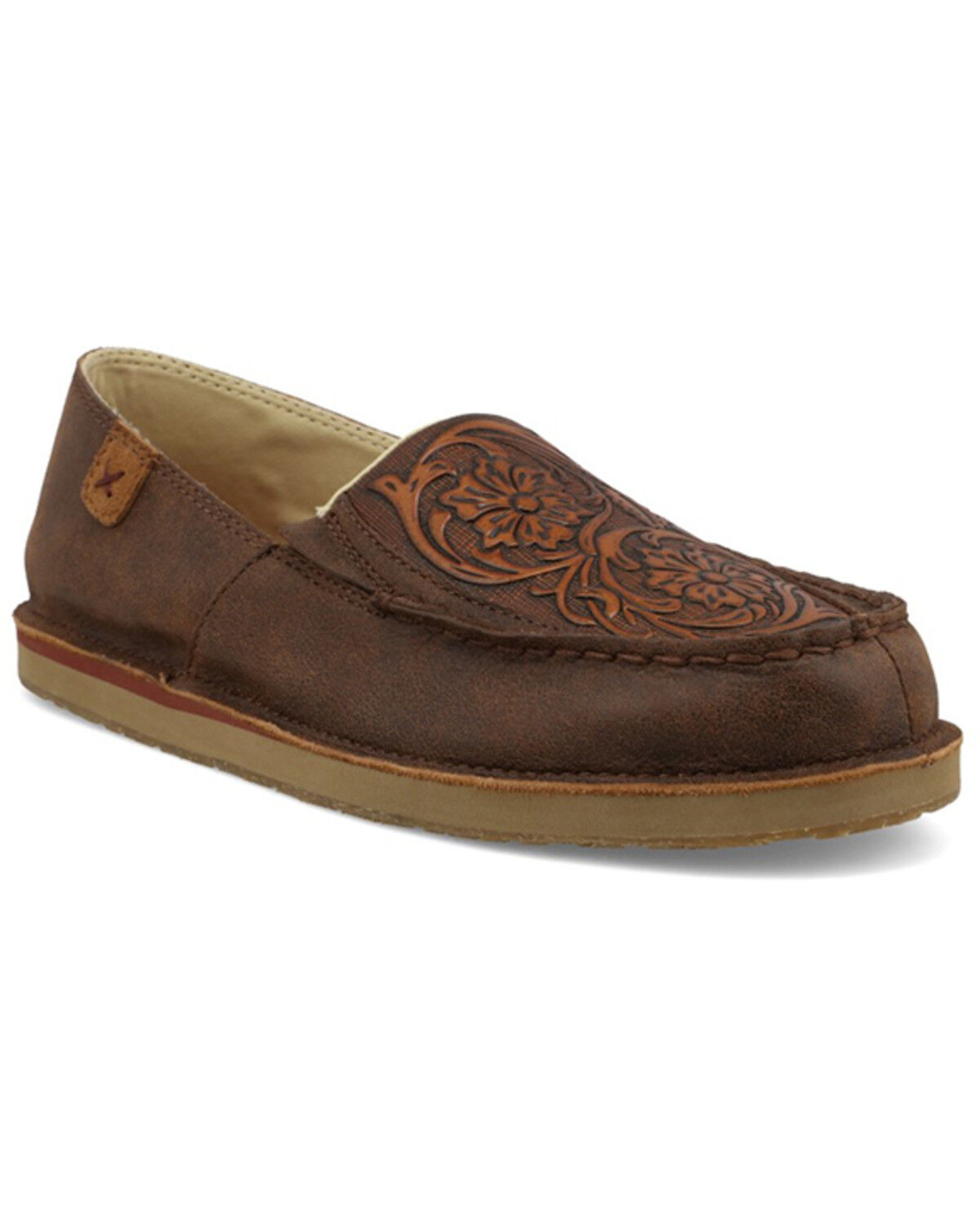Image #1 - Twisted X Women's Slip-On Loafers, Chocolate, hi-res