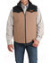 Image #1 - Cinch Men's Reversible Southwestern Print Quilted Vest - Big, Khaki, hi-res