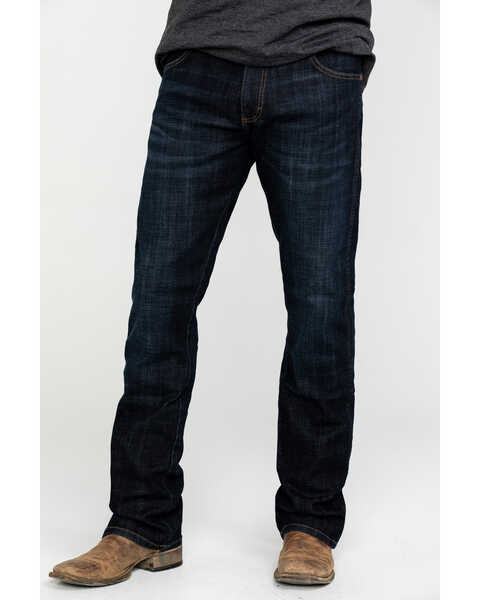 Image #2 - Wrangler Retro Men's Dax Dark Stretch Slim Bootcut Jeans , Indigo, hi-res