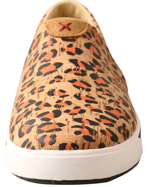 Image #5 - Twisted X Girls' Leopard Print Shoes - Moc Toe, Tan, hi-res
