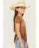 Image #3 - Cowgirl Hardware Girls' Cowgirl Fringe Tee, Brown, hi-res