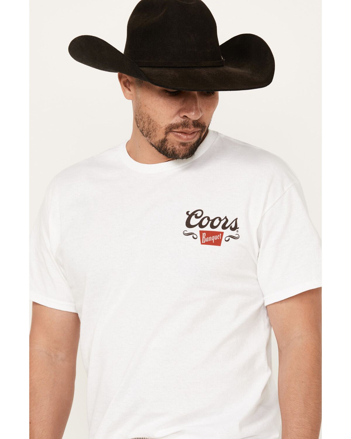 Image #3 - Coors Men's Boot Barn Exclusive Banquet Logo Short Sleeve Graphic T-Shirt, White, hi-res