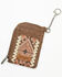 Image #1 - Wrangler Women's Boot Barn Exclusive Braided Keychain Wallet, Brown, hi-res
