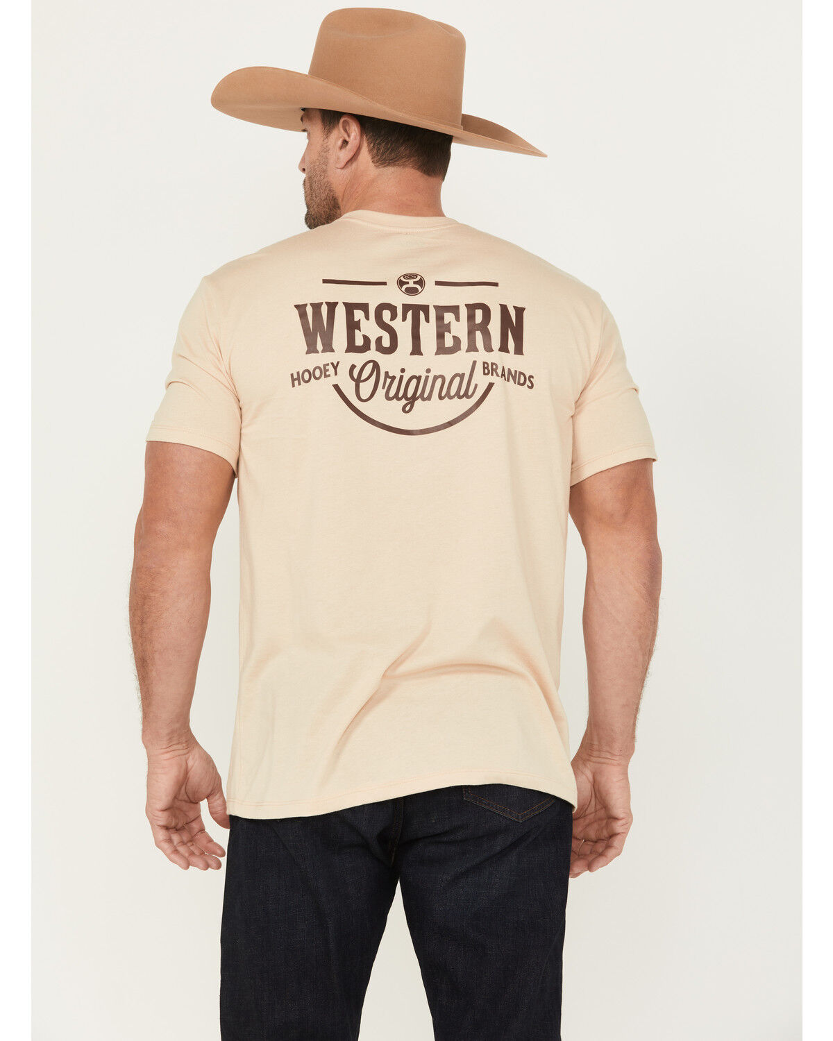 Image #1 - Hooey Men's Western OG Short Sleeve Graphic T-Shirt, Tan, hi-res