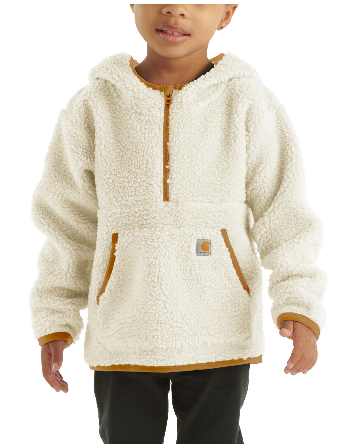 Image #1 - Carhartt Toddler Girls' Sherpa Pullover, Cream, hi-res