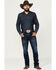 Image #1 - Wrangler Retro Men's Fenholloway Dark Wash Slim Bootcut Stretch Premium Green Jeans, Dark Wash, hi-res