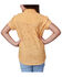Image #2 - Roper Girls' Eyelet Short Sleeve Button-Down Western Shirt, Yellow, hi-res