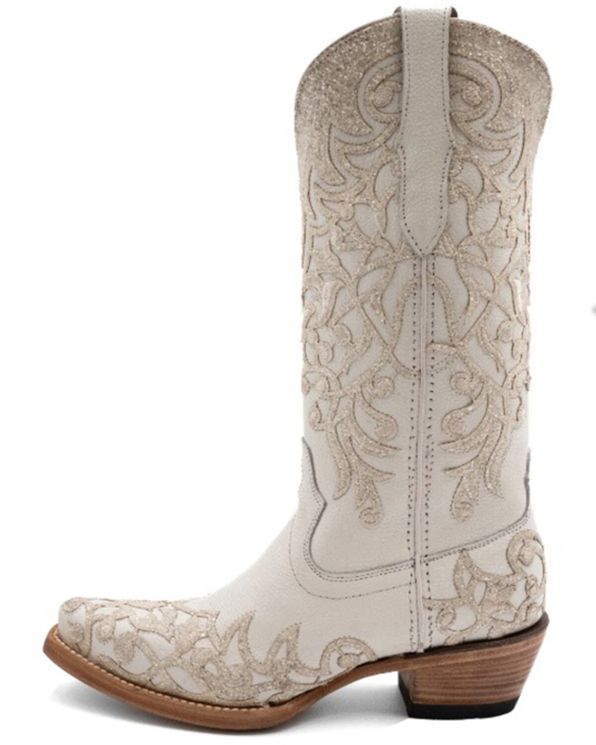 Image #3 - Ferrini Women's Starlight Western Boots - Snip Toe, White, hi-res