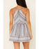 Image #3 - Wild Moss Women's Stripe Print Halter Dress, Blue, hi-res