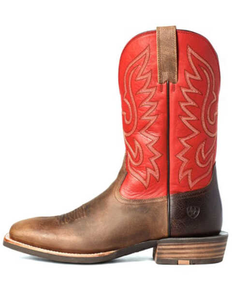 Image #2 - Ariat Men's Rover Rustic Western Performance Boots - Broad Square Toe, Brown, hi-res