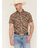Image #1 - Burlebo Men's Camo Print Short Sleeve Button-Down Western Shirt, Camouflage, hi-res