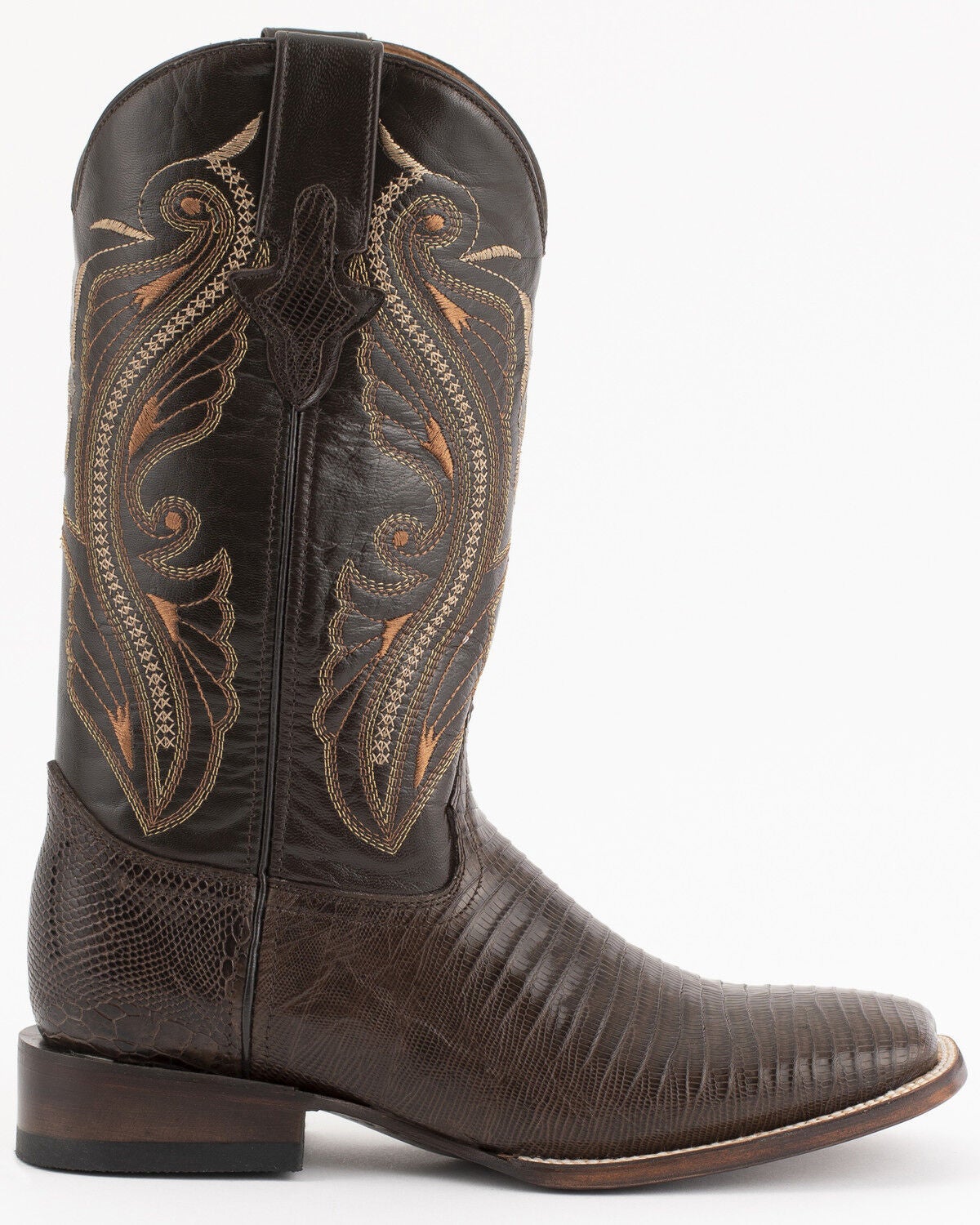 mens square toe lizard boots