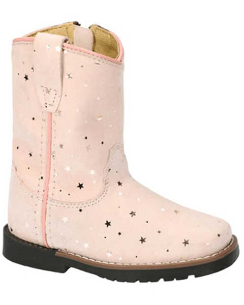 Image #1 - Smoky Mountain Toddler Girls' Autry Western Boots - Square Toe , Pink, hi-res