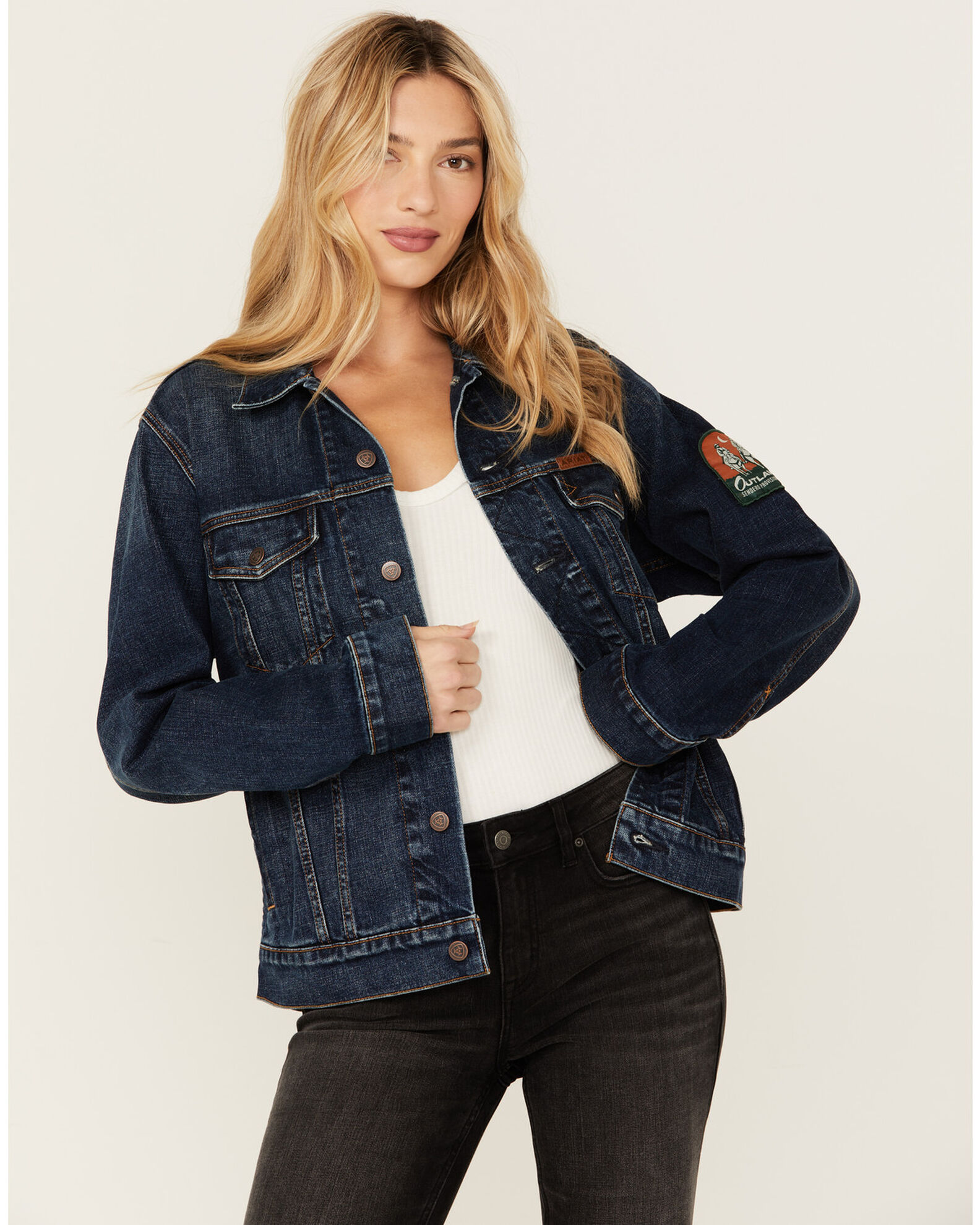 Ariat jean jacket hot sale