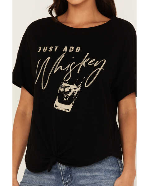 Image #3 - Shyanne Women's Just Add Whiskey Graphic Short Sleeve Tee , Black, hi-res