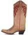 Image #3 - Circle G Women's Eagle Flag Embroidery Western Boots - Snip Toe, Sand, hi-res