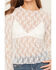 Image #3 - Ash & Violet Women's Lace Stretch Sheer Top, White, hi-res