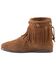 Minnetonka Women's Back Zipper Ankle Moccasins - Moc Toe, Dusty Brn, hi-res