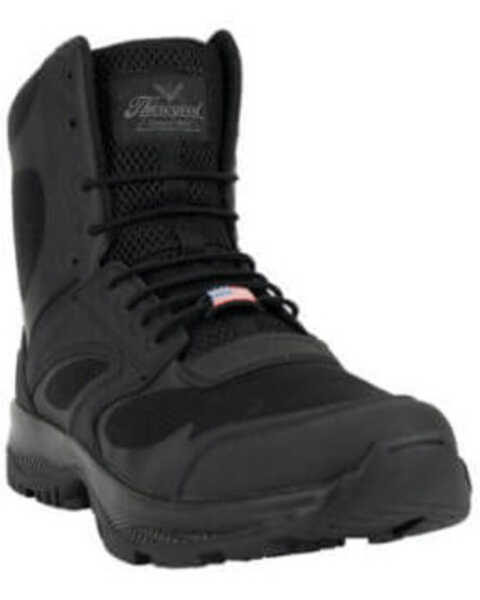 Image #1 - Thorogood Men's 7" Made In The USA Lightweight Tactical Work Boots - Soft Toe, Black, hi-res