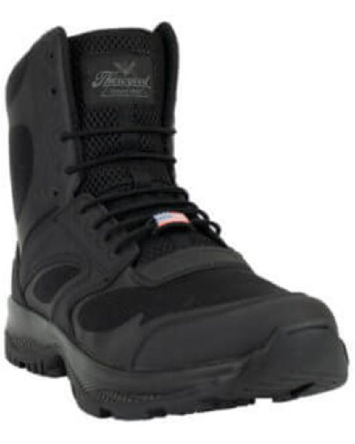 Image #1 - Thorogood Men's 7" USA Lightweight Tactical Work Boots - Soft Toe, Black, hi-res