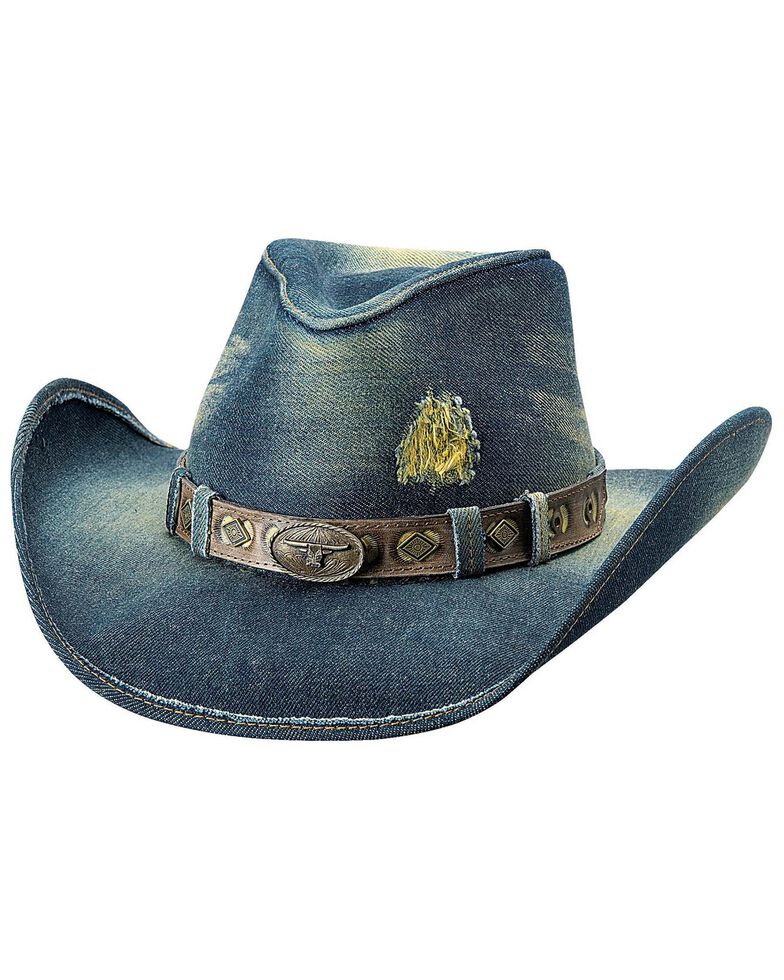 Bullhide Women's Nonstop Straw Hat, Blue, hi-res