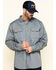 Image #1 - Hawx Men's FR Long Sleeve Woven Work Shirt, Silver, hi-res