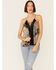 Image #1 - Miss Me Women's Multicolored Patchwork Lace Tank, Black, hi-res