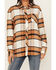 Image #2 - Idyllwind Women's Caroline Featherlight Plaid Print Pearl Snap Shirt, Medium Brown, hi-res