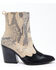 Dan Post Women's Snake Print Fashion Booties - Pointed Toe, Black, hi-res
