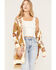 Image #3 - Cleo + Wolf Women's Floral Knit Jacquard Long Cardigan Sweater, Cream, hi-res