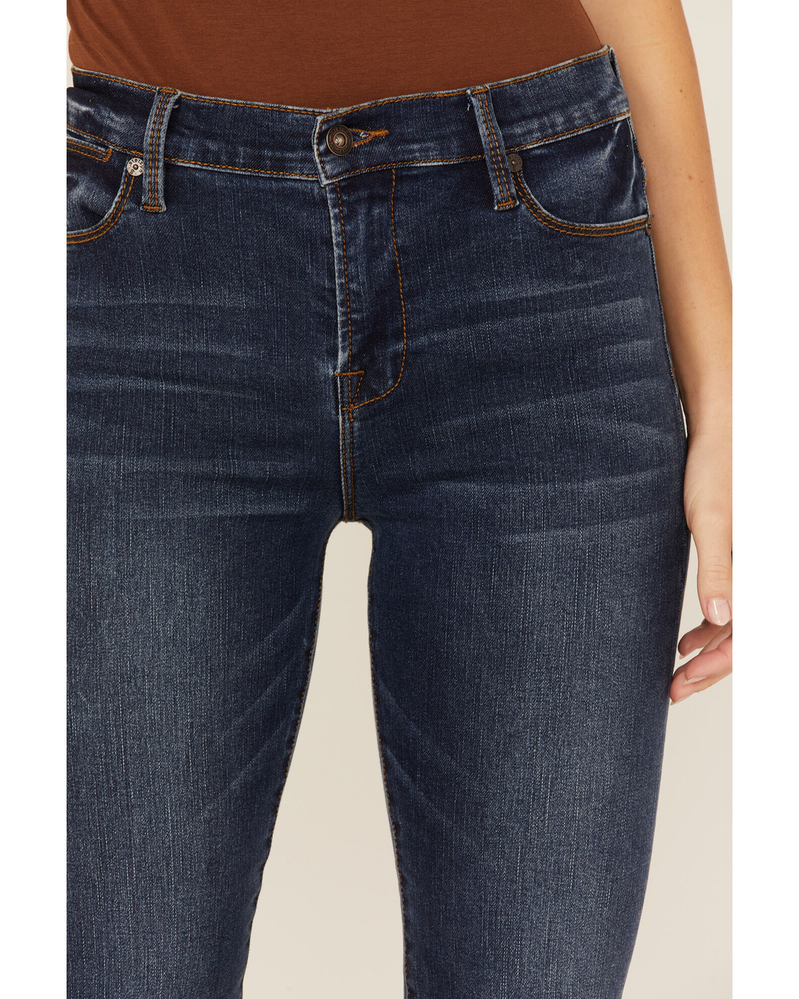 Image #3 - Stetson Women's High Rise Flare Jeans, Blue, hi-res