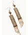 Image #2 - Shyanne Women's Summer Moon Antique Rhinestone Earrings, Gold, hi-res