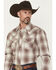 Image #2 - Wrangler Retro Men's Plaid Print Long Sleeve Snap Western Shirt, Brown, hi-res