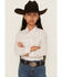 Image #2 - Cowboygirl by Jenna Paulette Girls' Wallpaper Print Long Sleeve Pearl Snap Western Shirt, Pink, hi-res