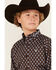 Image #3 - Ariat Boys' Logo Team Geo Print Long Sleeve Button-Down Western Shirt, Brown, hi-res