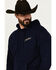 Image #3 - Pendleton Men's Boot Barn Exclusive Large Tucson Hooded Sweatshirt, Navy, hi-res