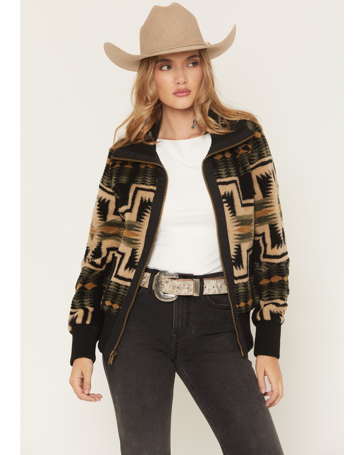Image #1 - Pendleton Women's Foxglove Jacket, Green, hi-res