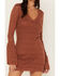 Image #3 - Shyanne Women's Lace Bell Sleeve Mini Dress, Brown, hi-res