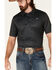 Rock & Roll Denim Men's Black Geo Print Short Sleeve Polo Shirt , Black, hi-res