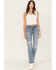 Image #1 - Shyanne Women's Contrast Patches Bootcut Jeans, Medium Wash, hi-res