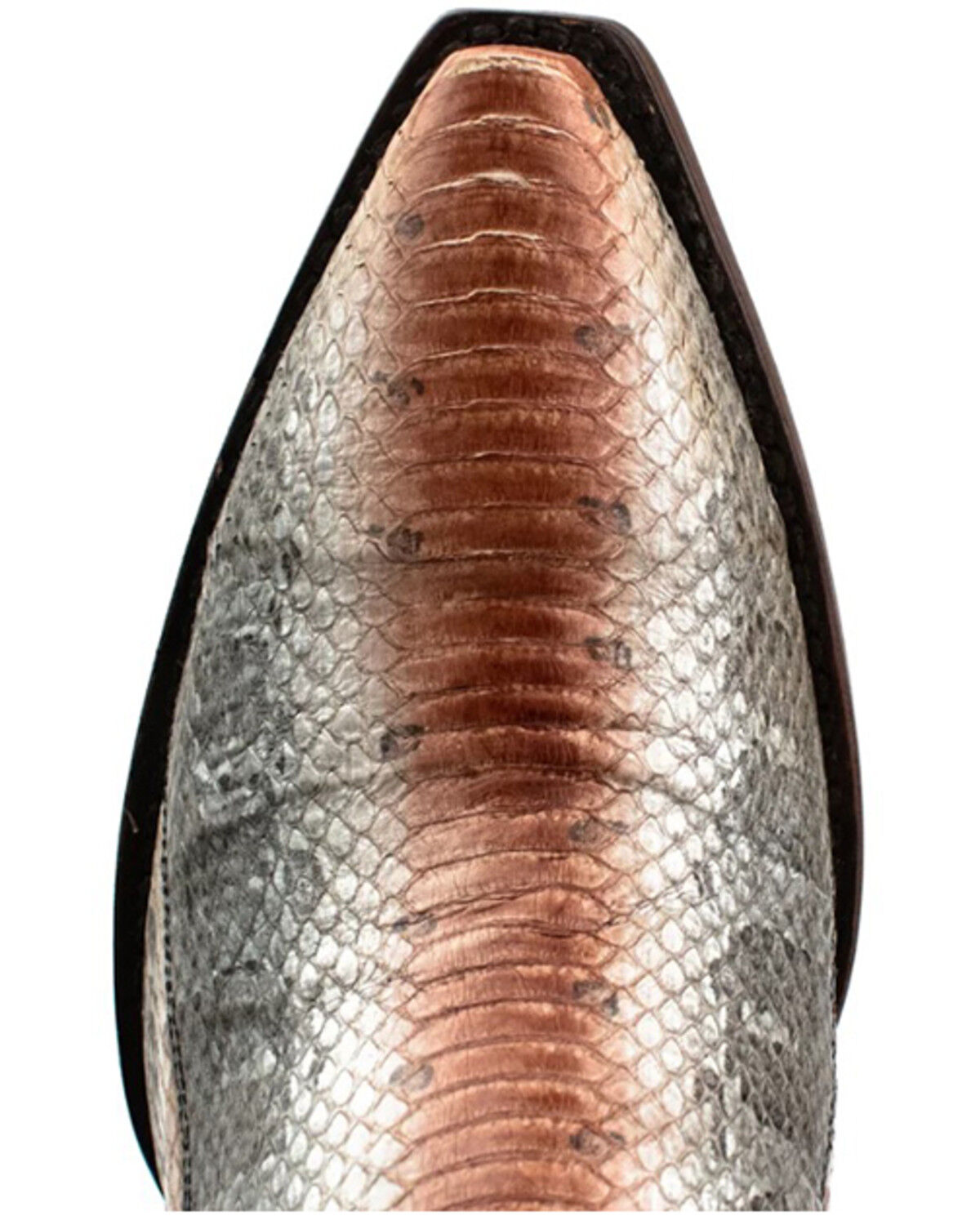 Image #6 - Dan Post Women's Zacatecas Exotic Watersnake Western Boots - Snip Toe, Grey, hi-res