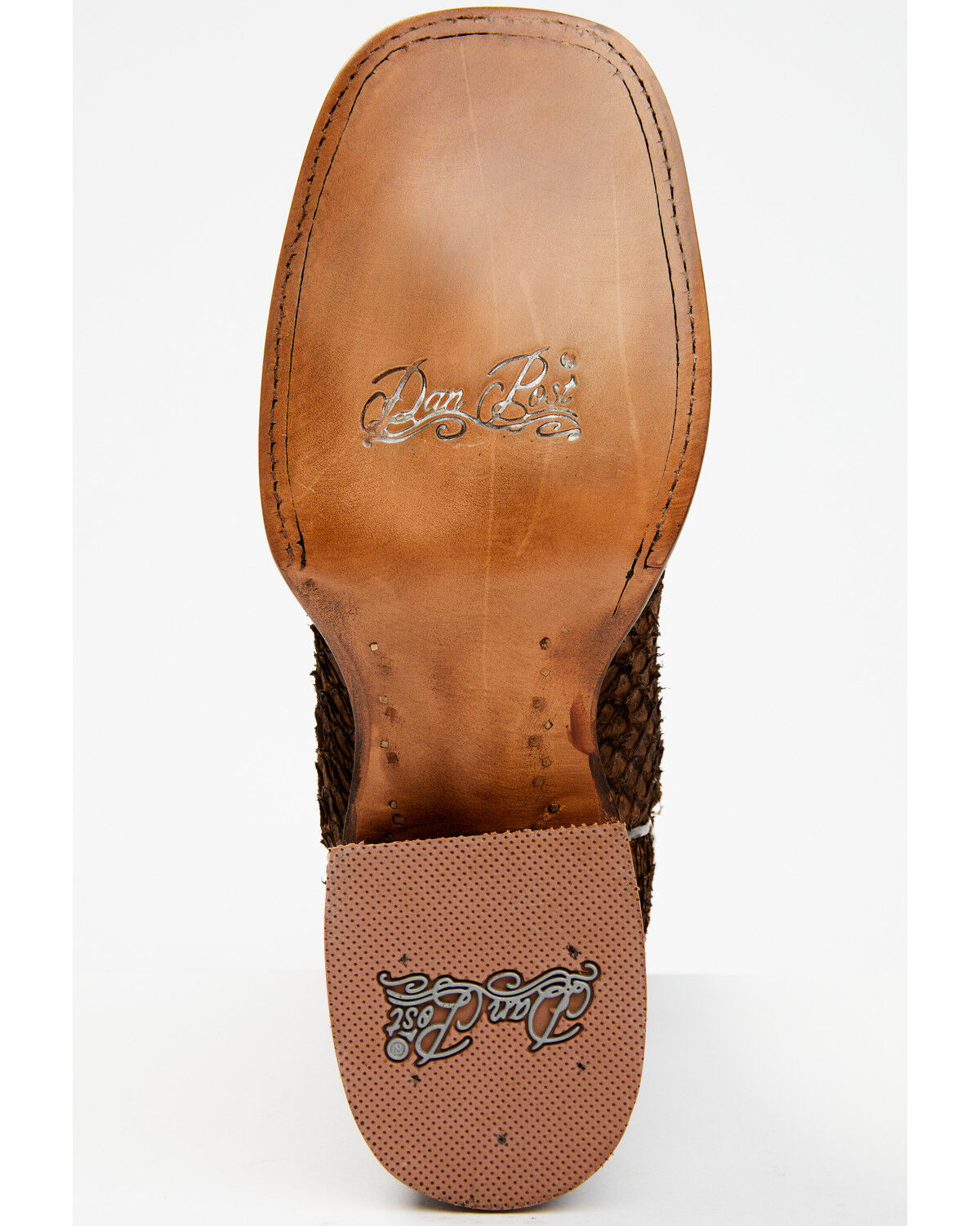 Image #7 - Dan Post Women's Exotic Sea Bass Western Boots - Broad Square Toe, Ivory, hi-res