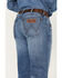 Image #4 - Wrangler Retro Men's Llano Light Medium Wash Stretch Slim Bootcut Jeans, Light Medium Wash, hi-res