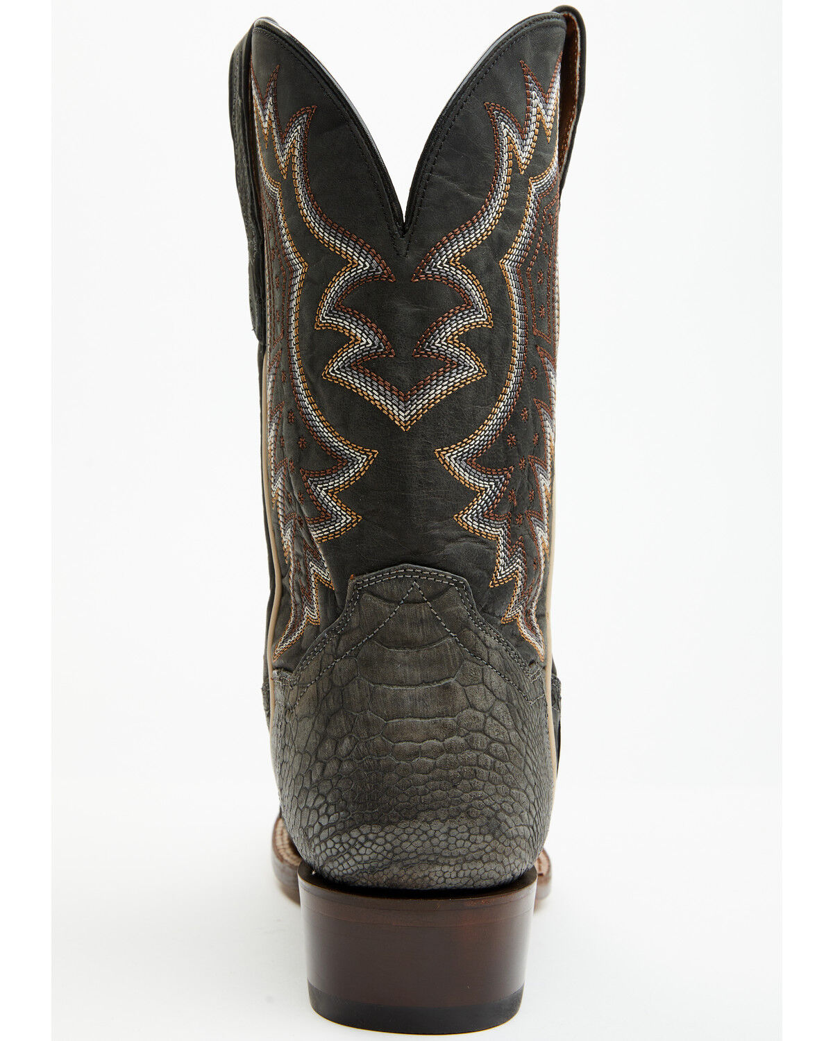 Image #5 - Dan Post Men's 11" Exotic Ostrich Leg Western Boots - Square Toe, Grey, hi-res