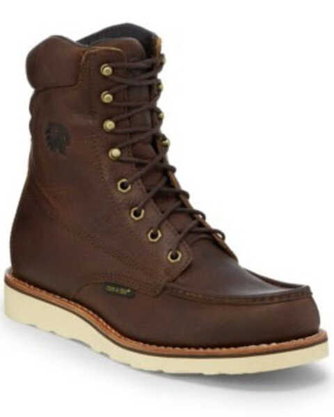 Chippewa Men's Edge Walker Waterproof Moc Work Boots - Soft Toe, Brown, hi-res