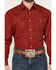 Image #3 - Rodeo Clothing Men's Tonal Striped Long Sleeve Pearl Snap Western Shirt, Red, hi-res